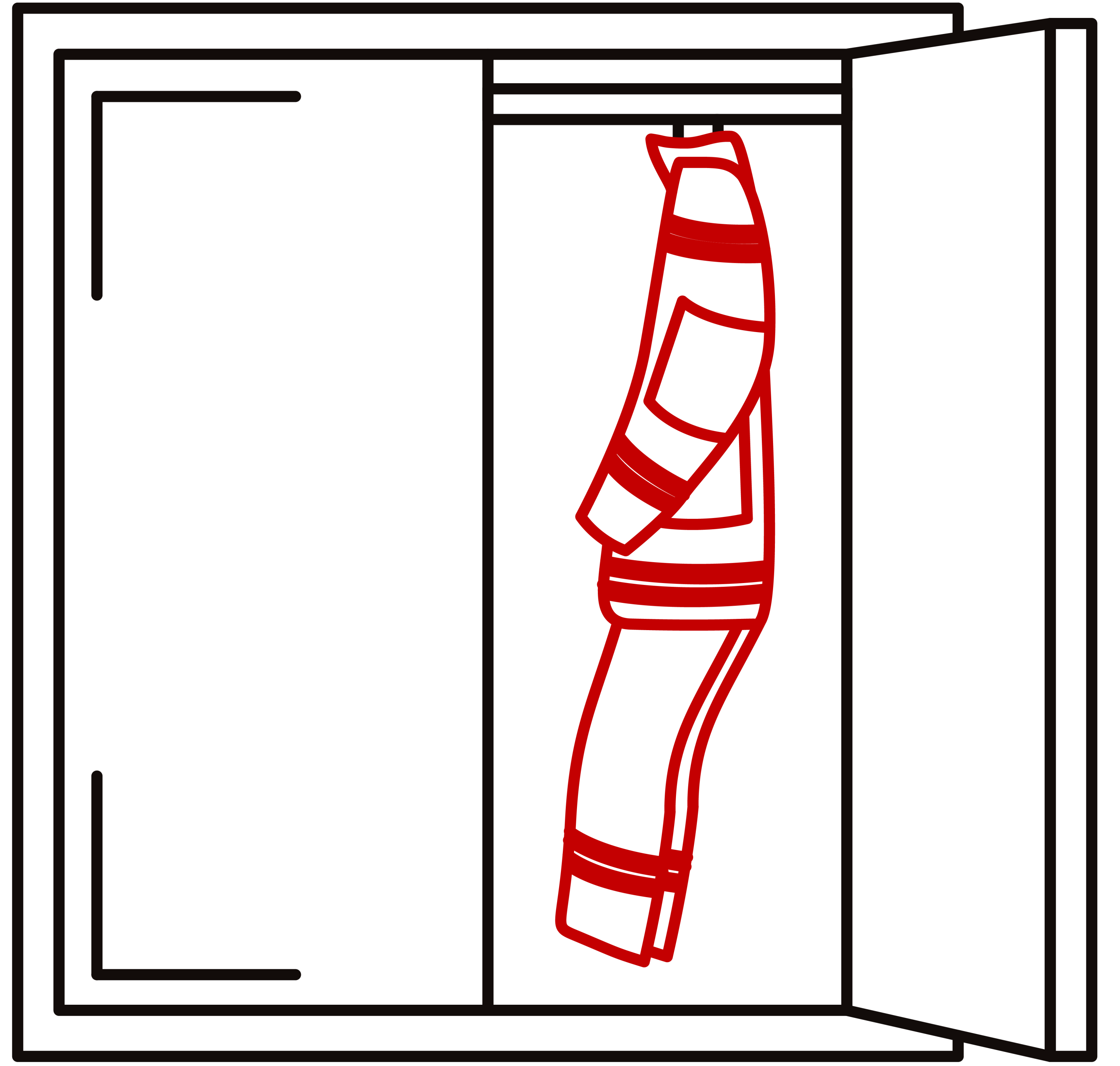 Ein Trockenschrank in dem eine Feuerwehrjacke und eine Feuerwehrhose zu sehen sind.